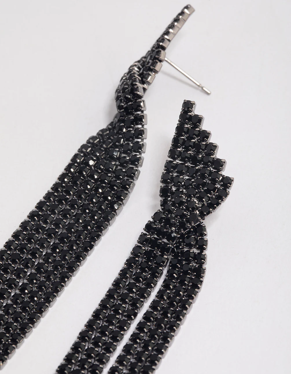 2898-coated-black-statement-strand-twist-drop-earrings-3.webp Coated Black Statement Strand Twist Drop Earrings