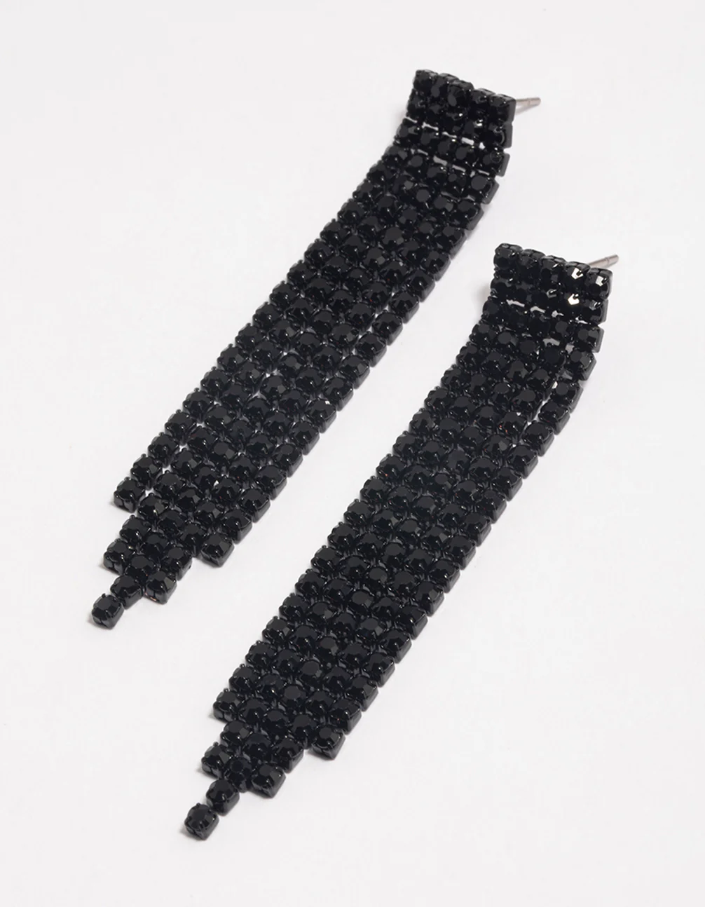 2899-coated-black-straight-five-strand-drop-earrings-1.webp Coated Black Straight Five Strand Drop Earrings