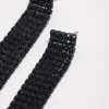 2899-coated-black-straight-five-strand-drop-earrings-3.webp Coated Black Straight Five Strand Drop Earrings