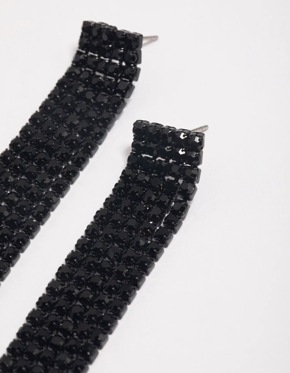 2899-coated-black-straight-five-strand-drop-earrings-3.webp Coated Black Straight Five Strand Drop Earrings