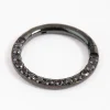 Coated Black Titanium Clicker Ring 8mm