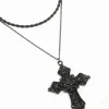 2912-coated-cross-rope-layered-necklace-1.webp Coated Cross Rope Layered Necklace