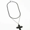 2912-coated-cross-rope-layered-necklace-2.webp Coated Cross Rope Layered Necklace
