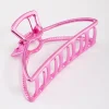 Coated Pink Outline Claw Clip