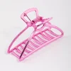 Coated Pink Outline Claw Clip