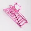 Coated Pink Outline Claw Clip