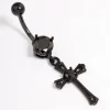2940-coated-surgical-steel-cubic-zirconia-cross-drop-belly-ring-1.webp Coated Surgical Steel Cubic Zirconia Cross Drop Belly Ring