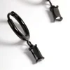 Coated Surgical Steel Cubic Zirconia Hoop Earrings