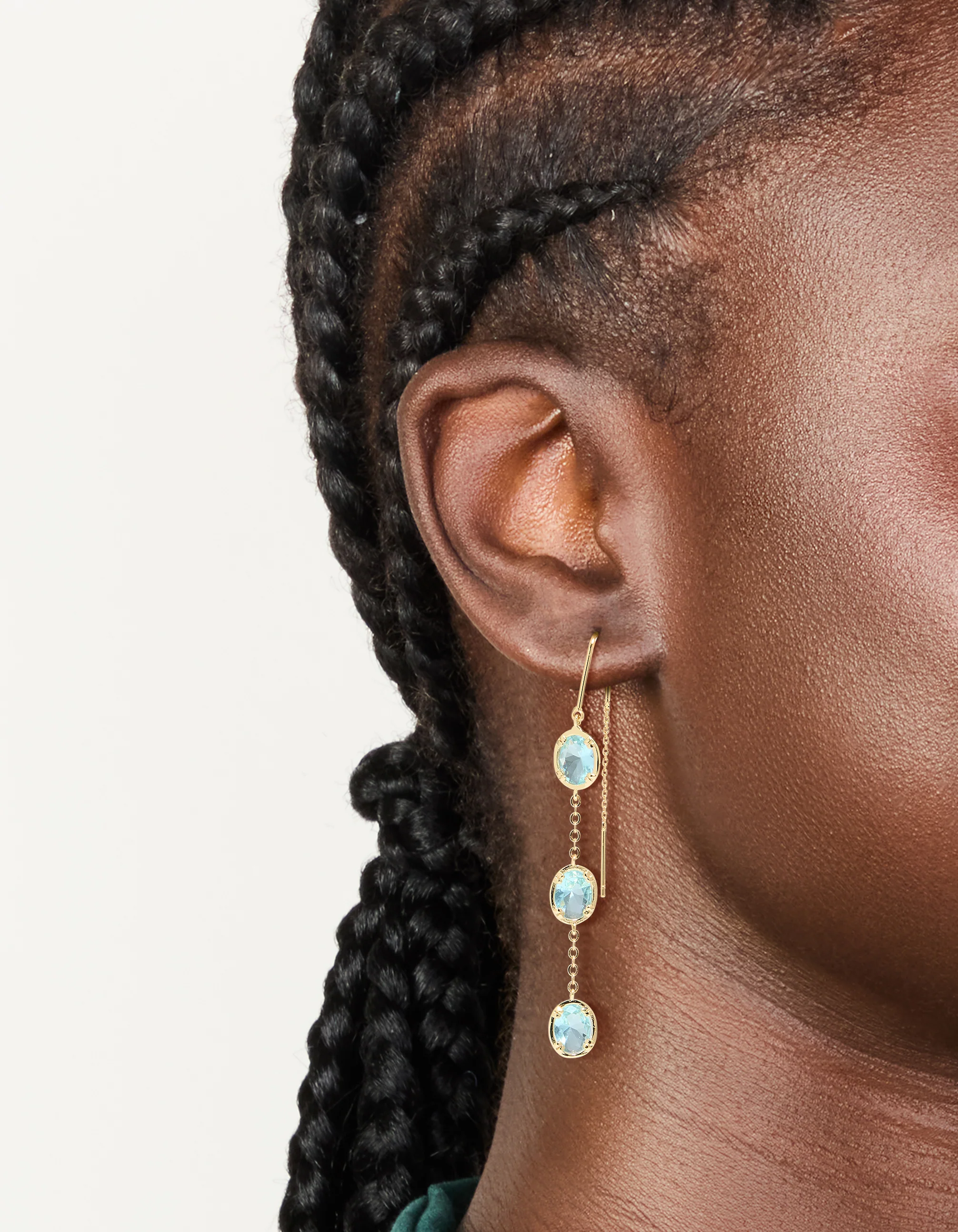 295-gold-plated-aqua-cubic-zirconia-thread-through-earrings-1.webp Gold Plated Aqua Cubic Zirconia Thread Through Earrings