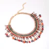 Colourful Facet Bead Row Necklace