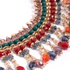 Colourful Facet Bead Row Necklace