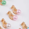 Colourful Pastel Pearl Clip On Earrings 5-Pack