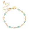 296-gold-plated-blue-clear-cubic-zirconia-oval-bracelet-2.webp Gold Plated Blue & Clear Cubic Zirconia Oval Bracelet