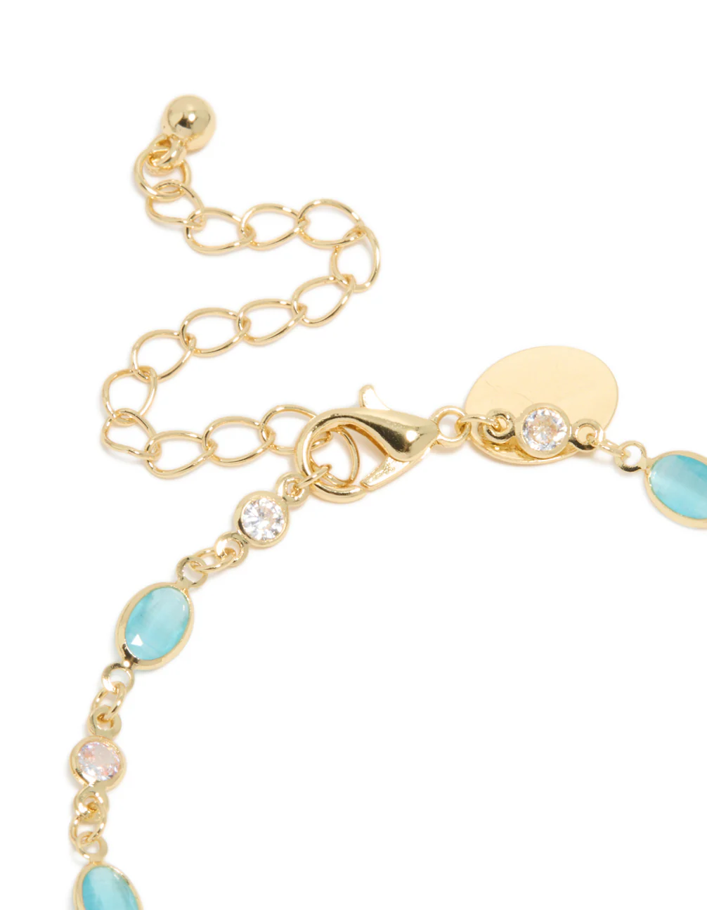 296-gold-plated-blue-clear-cubic-zirconia-oval-bracelet-5.webp Gold Plated Blue & Clear Cubic Zirconia Oval Bracelet