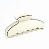 Cream & Black Claw Clip
