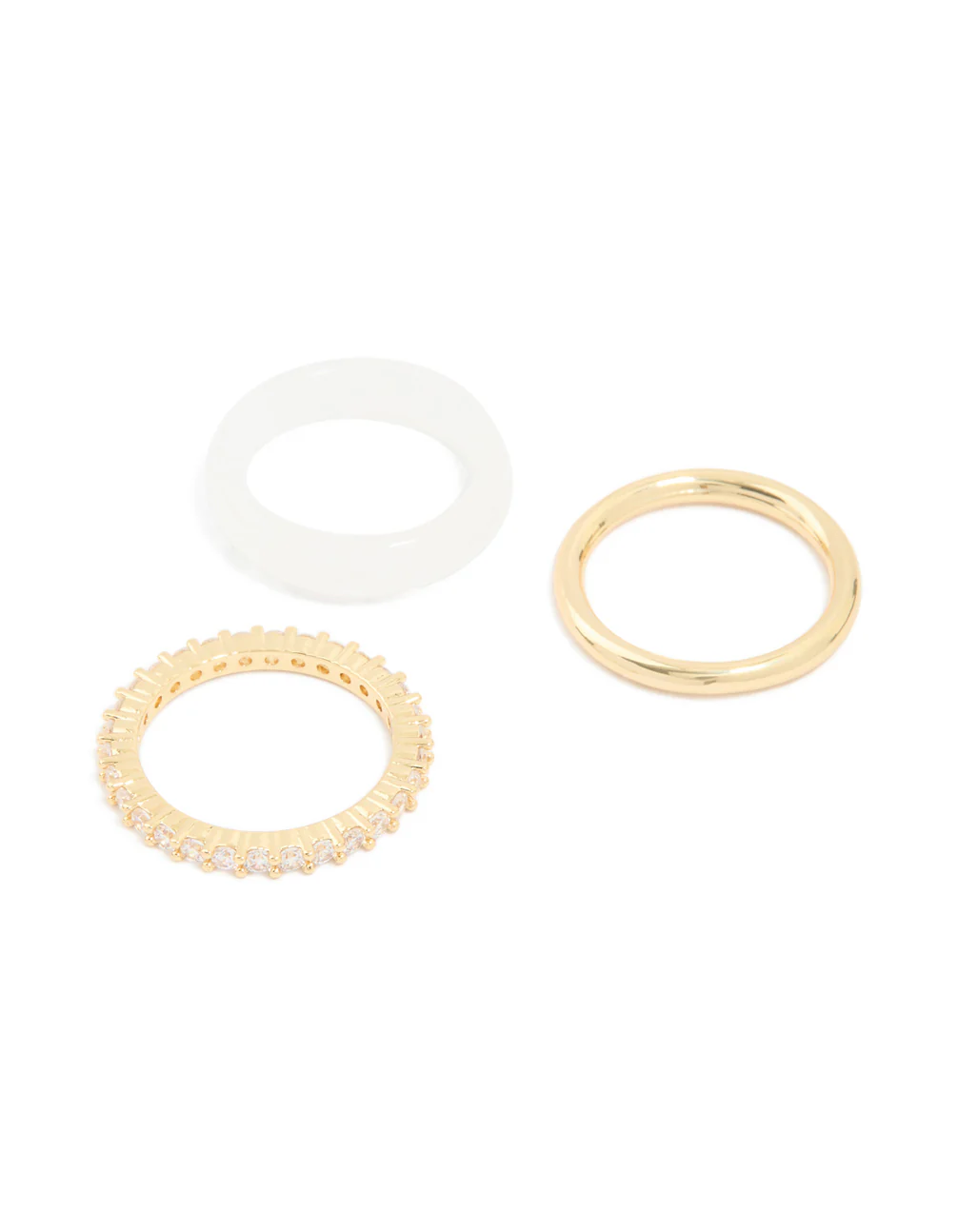 2969-cream-acrylic-gold-cubic-zirconia-rings-3-pack-1.webp Cream Acrylic & Gold Cubic Zirconia Rings 3-Pack