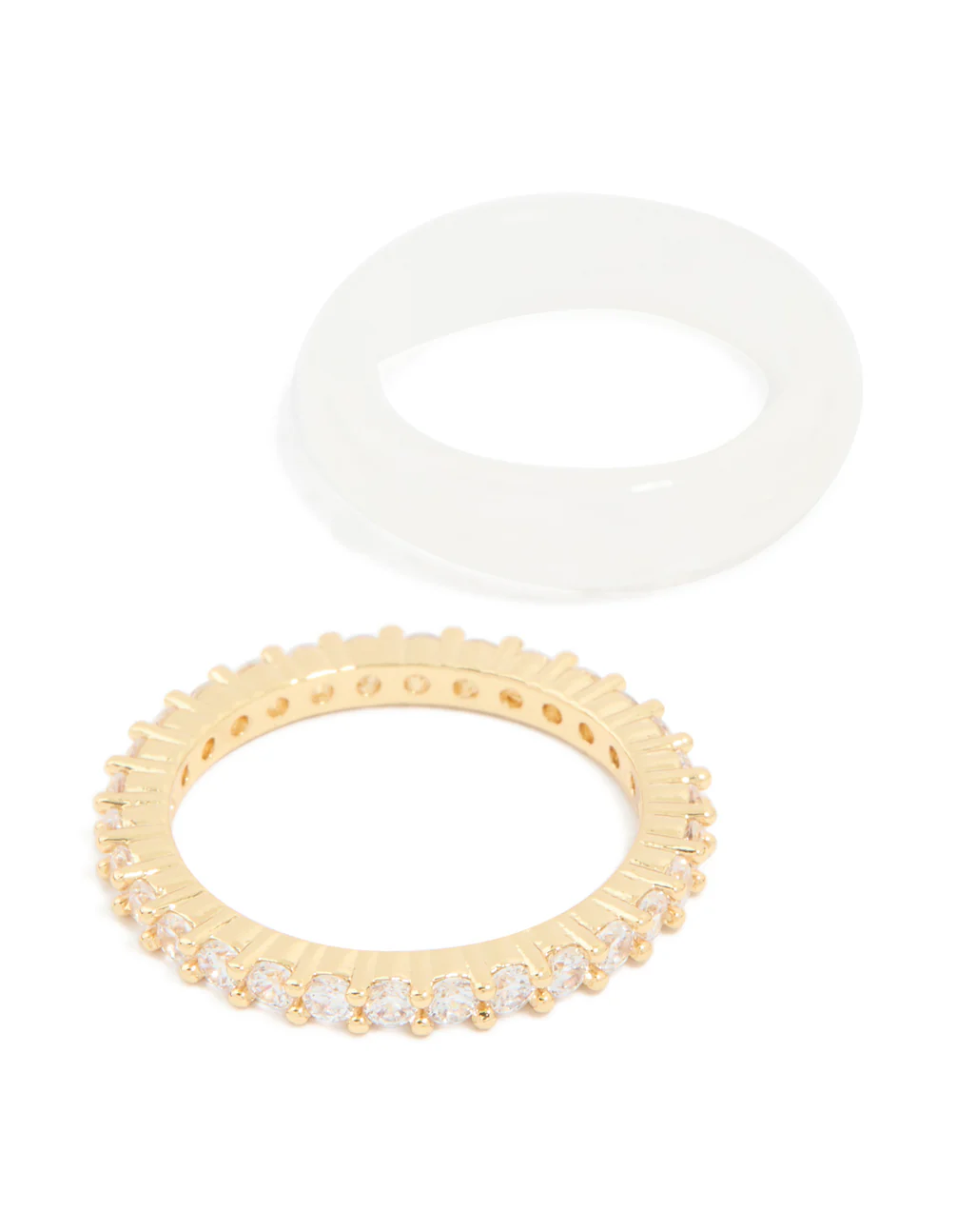 2969-cream-acrylic-gold-cubic-zirconia-rings-3-pack-4.webp Cream Acrylic & Gold Cubic Zirconia Rings 3-Pack