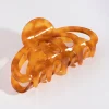 Cream Ceramic Swirl Five Hole Acetate Claw
