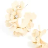 2973-cream-coated-metal-multi-flower-hoop-earrings-2.webp Cream Coated Metal Multi-Flower Hoop Earrings