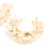 2973-cream-coated-metal-multi-flower-hoop-earrings-3.webp Cream Coated Metal Multi-Flower Hoop Earrings