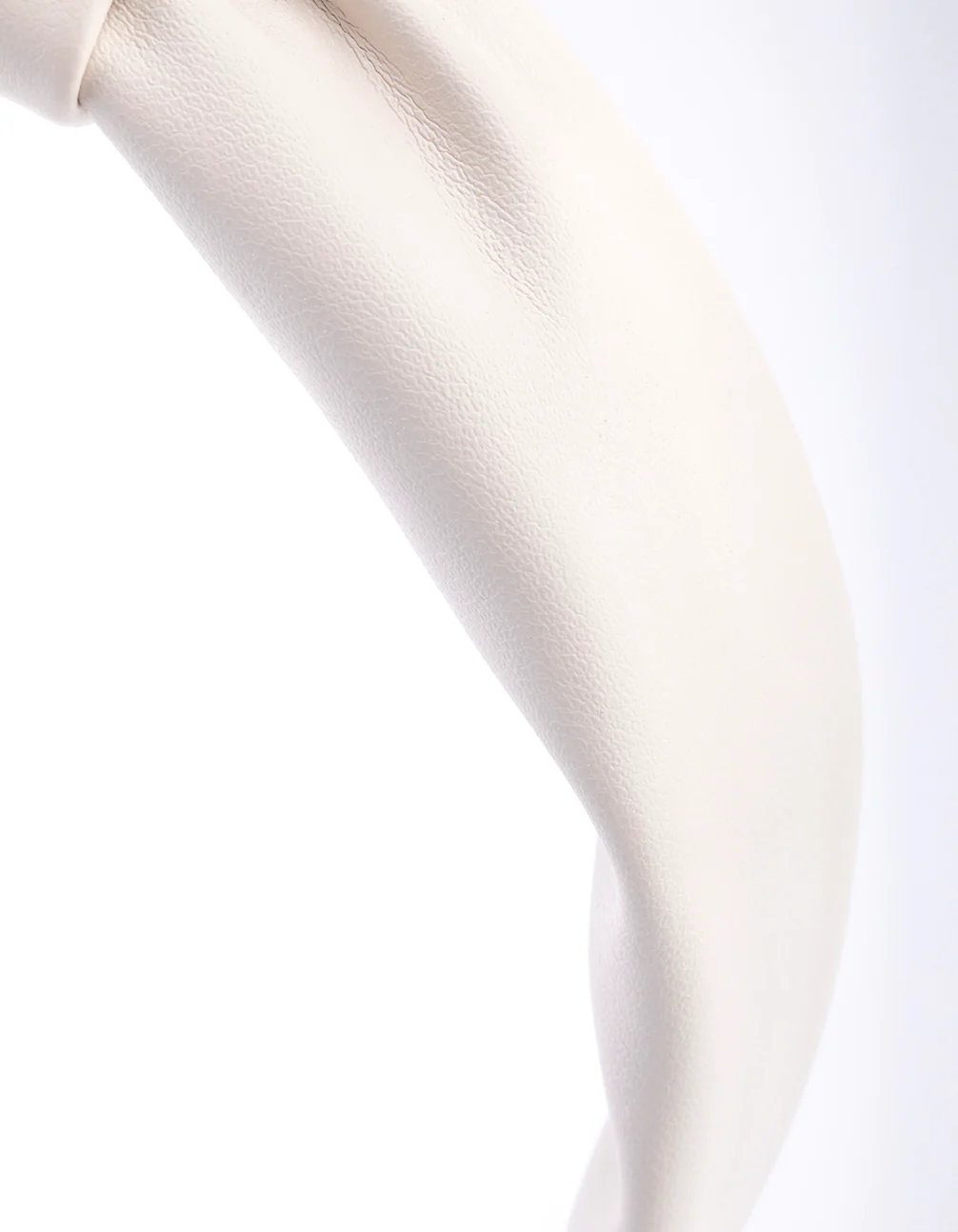2976-cream-fabric-faux-leather-large-knot-headband-3.webp Cream Fabric Faux Leather Large Knot Headband