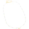 Gold Plated Blue Beaded & Evil Eye Pendant Necklace