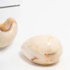 Cream Marble Teardrop Earrings