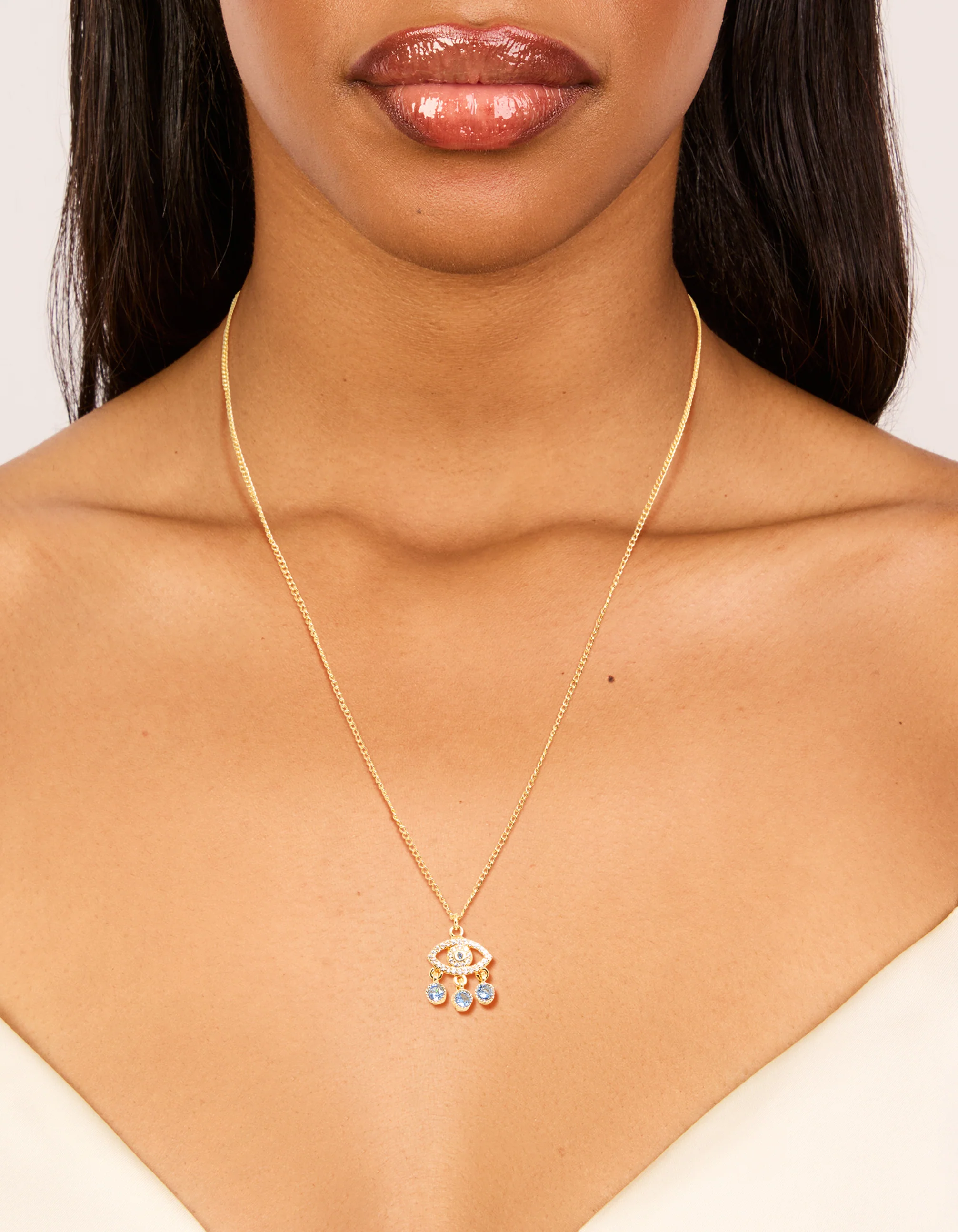 299-gold-plated-blue-cubic-zirconia-evil-eye-pendant-necklace-1.webp Gold Plated Blue Cubic Zirconia Evil Eye Pendant Necklace