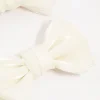Cream Mini Fabric Bow Tie Hair Clips 2-Pack