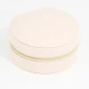2995-cream-pu-leather-small-round-jewellery-box-2.webp Cream PU Leather Small Round Jewellery Box