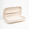 Cream PU Leather Wallet Jewellery Case