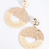 Cream Raffia Drop Earrings