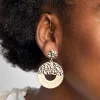 Cream Raffia Drop Earrings