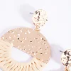 Cream Raffia Drop Earrings