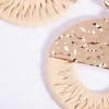 Cream Raffia Drop Earrings