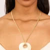 2999-cream-stone-pendant-brown-cord-necklace-2.webp Cream Stone Pendant Brown Cord Necklace