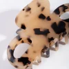 Cream Tortoiseshell Bow Claw Acetate Clip