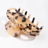 Cream Tortoiseshell Bow Claw Acetate Clip