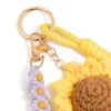 3001-crocheted-sunflower-purple-flowers-key-chain-2.webp Crocheted Sunflower & Purple Flowers Key Chain