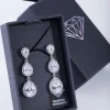 Crystal Trio Teardrop Earring