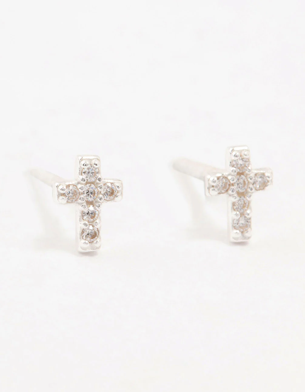 3019-cubic-zirconia-cross-sterling-silver-stud-earrings-1.webp Cubic Zirconia Cross Sterling Silver Stud Earrings