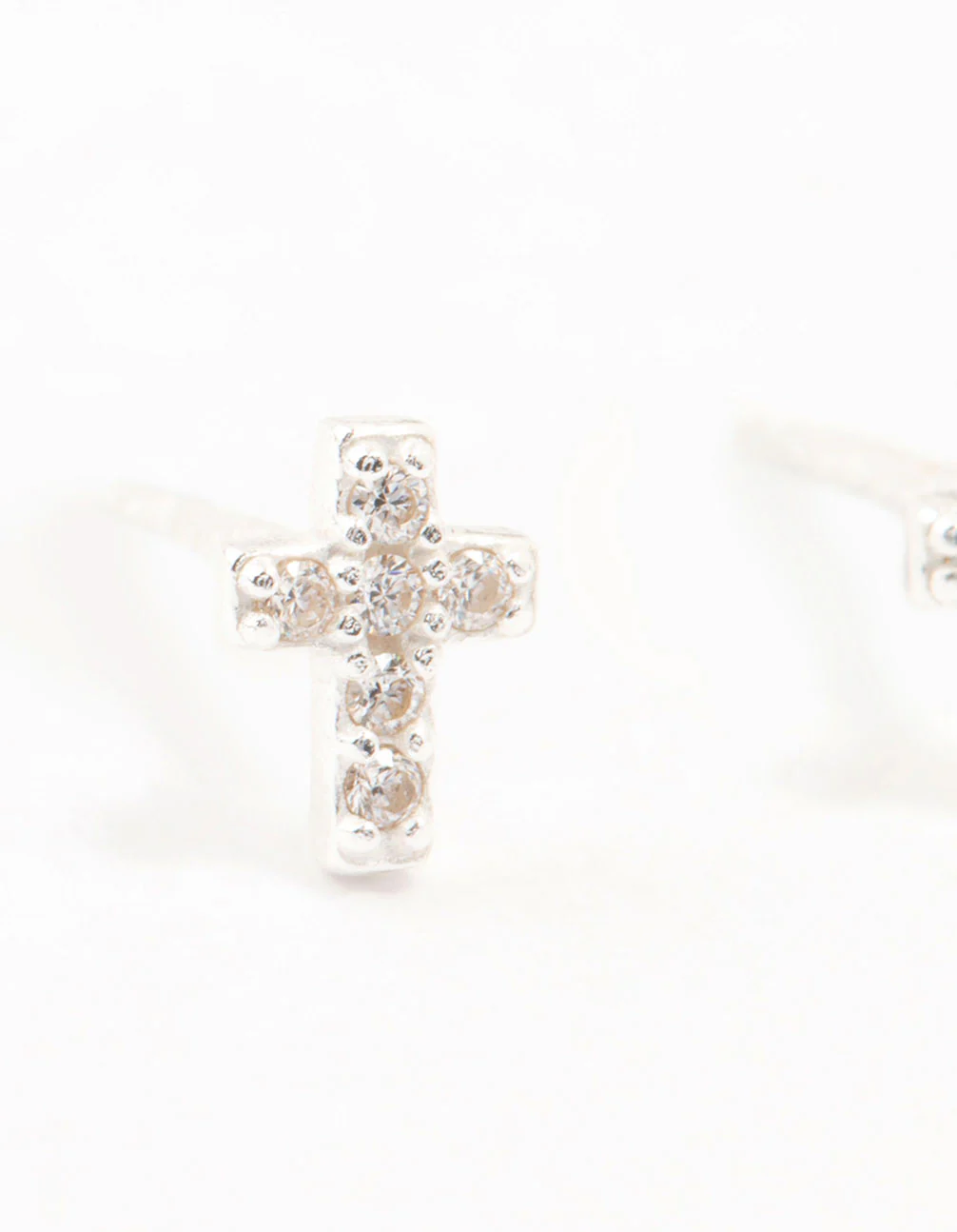 3019-cubic-zirconia-cross-sterling-silver-stud-earrings-4.webp Cubic Zirconia Cross Sterling Silver Stud Earrings