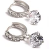 Cubic Zirconia Diamante Huggie Teardrop Earrings