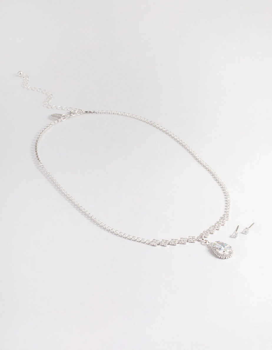 3023-cubic-zirconia-diamond-pear-stone-necklace-set-2.webp Cubic Zirconia Diamond Pear Stone Necklace Set