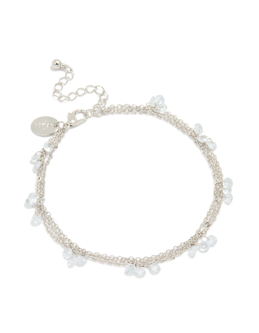 3027-cubic-zirconia-droplet-layered-anklet-1.webp Cubic Zirconia Droplet Layered Anklet