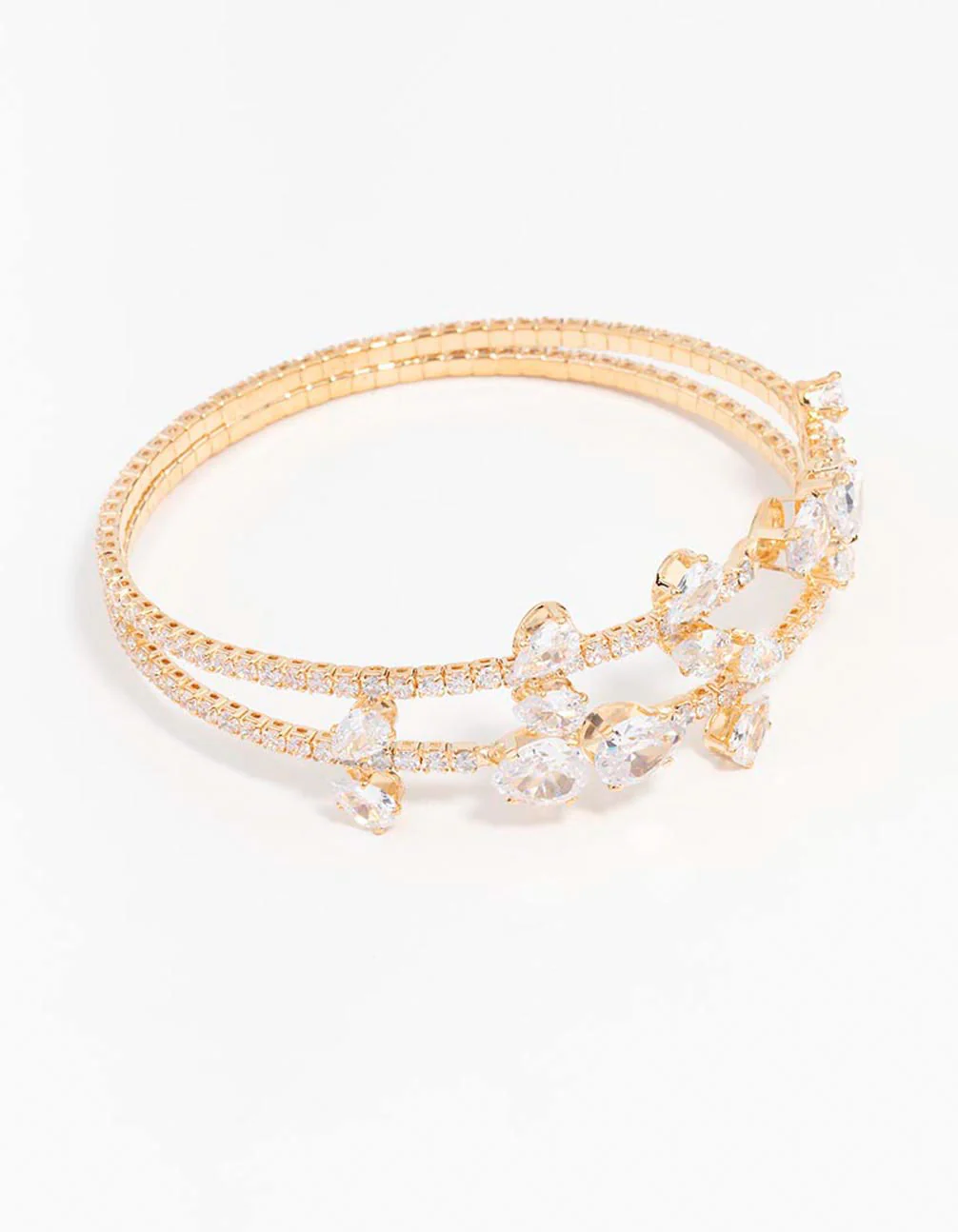 3032-cubic-zirconia-gold-leaf-bangle-bracelet-1.webp Cubic Zirconia Gold Leaf Bangle Bracelet