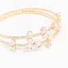 3032-cubic-zirconia-gold-leaf-bangle-bracelet-2.webp Cubic Zirconia Gold Leaf Bangle Bracelet