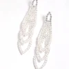 Cubic Zirconia Graduated Loop Cupchain Earrings