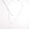 3042-cubic-zirconia-silver-multi-row-cross-necklace-1.webp Cubic Zirconia Silver Multi Row Cross Necklace