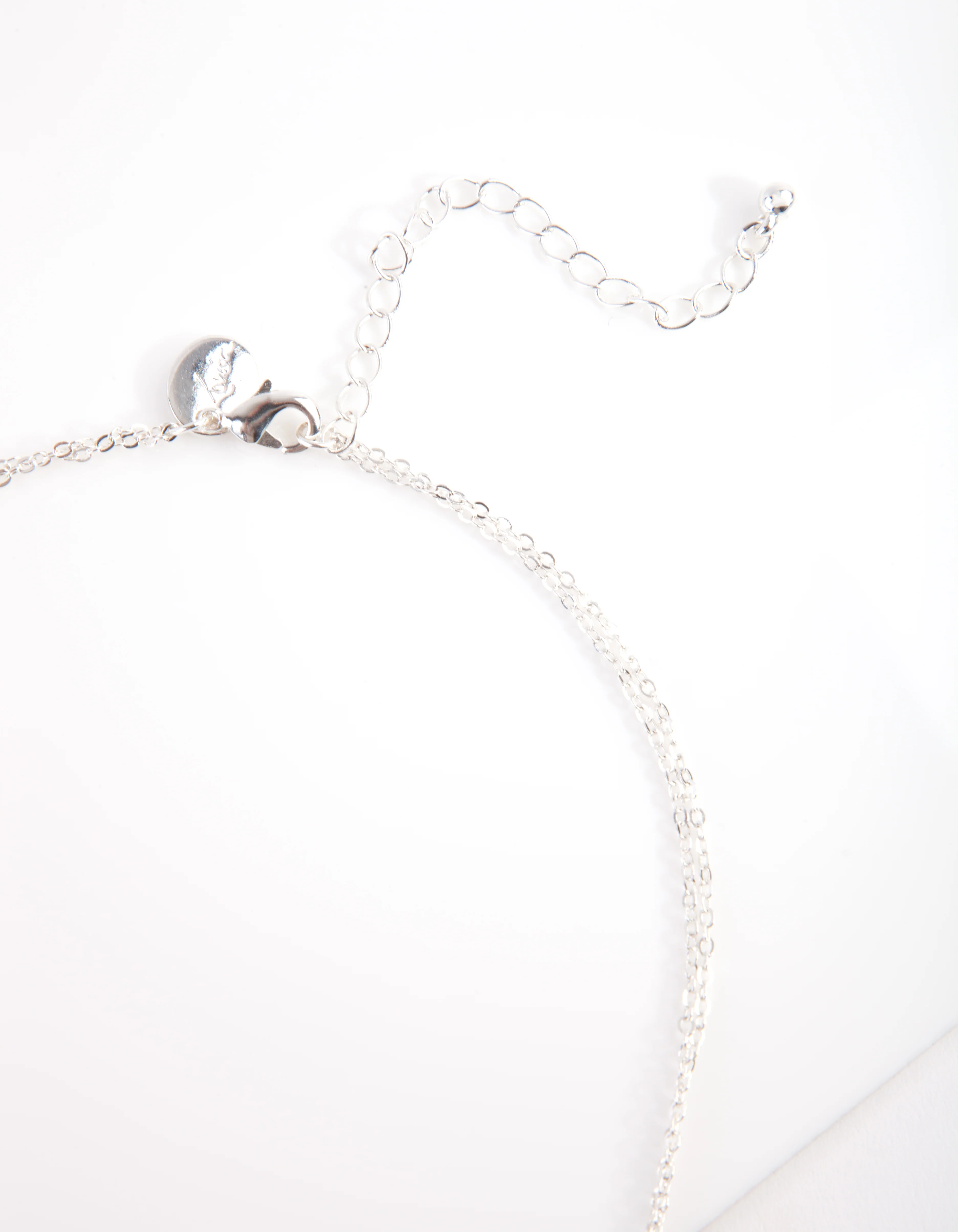 3042-cubic-zirconia-silver-multi-row-cross-necklace-3.webp Cubic Zirconia Silver Multi Row Cross Necklace